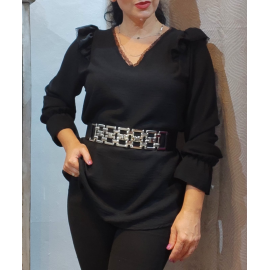 Blusa volante en hombro