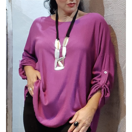 Blusa con botones traseros