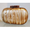 Bolso mano rígido caramelo