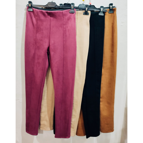 Pantalón piel melocotón elástico