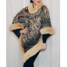 Poncho peliito beige