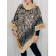 Poncho peliito beige