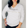 Sudadera rayas grises