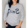 Sudadera rayas smile